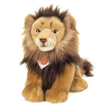 Leeuw knuffel - pluche - lichtbruin - 30 cm, Verzenden, Nieuw