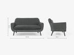 Lounge Tuinbank Jonah 2 zits Antraciet Wicker The Outsider, Verzenden, Nieuw