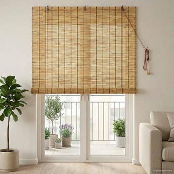 vidaXL Rolgordijn Naturel 140 x 220 cm Riet, Verzenden, Nieuw, Bruin