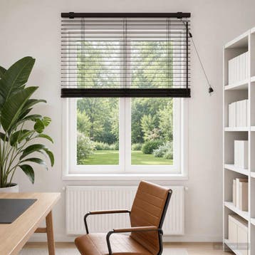 vidaXL Venetiaanse jaloezie Donkerbruin 75 x 160 cm 35 mm, Verzenden, Nieuw, Bruin