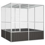 vidaXL Vogelkooi 213,5x217,5x211,5 cm gegalvaniseerd staal, Verzenden, Nieuw