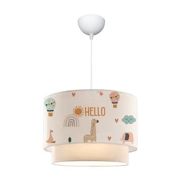 Kinder hanglamp Lurgan E27 wit met giraffe motief lux.pro, Huis en Inrichting, Verzenden, Nieuw