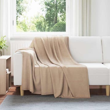 vidaXL plaid Camel 200 x 150 cm 0.45 kg Fleece, Verzenden, Nieuw, Bruin