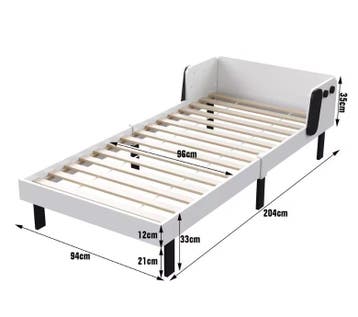 Gestoffeerd Kinderbed Puppy Hoofdbord 90x200 cm, Verzenden, Nieuw