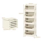 LIVSK Rolkoffer voor de Was - 2 Open Vakken - 6 Haken - Stap, Verzenden, Nieuw