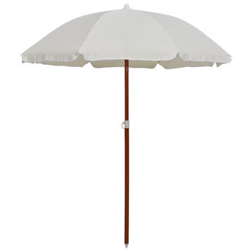 vidaXL Parasol met stalen paal 180 cm zandkleurig, Verzenden, Nieuw, 1 tot 2 meter