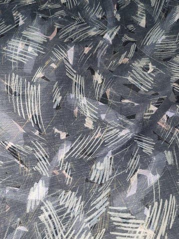 Prachtige stof in Pollock-stijl, gemaakt in Italië. -