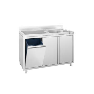 GGM Gastro | Spoelkast - RVS - 1200x600mm - met 1 spoelbak |, Verzenden, Nieuw in verpakking, RVS Meubilair