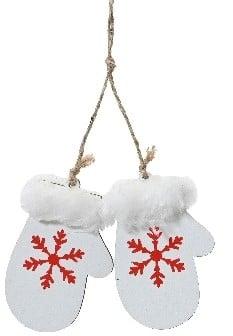 Hanger Houten Wanten Wit met Rood per stuk, Ophalen of Verzenden, Nieuw