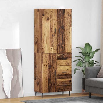 vidaXL buffetkast 2 st Oud Hout 69,5 x 34 x 180 cm Bewerkt, Minder dan 50 cm, Verzenden, Nieuw, Minder dan 100 cm