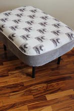 Bank - met vintage stof van Fornasetti - Linnen, metaal,