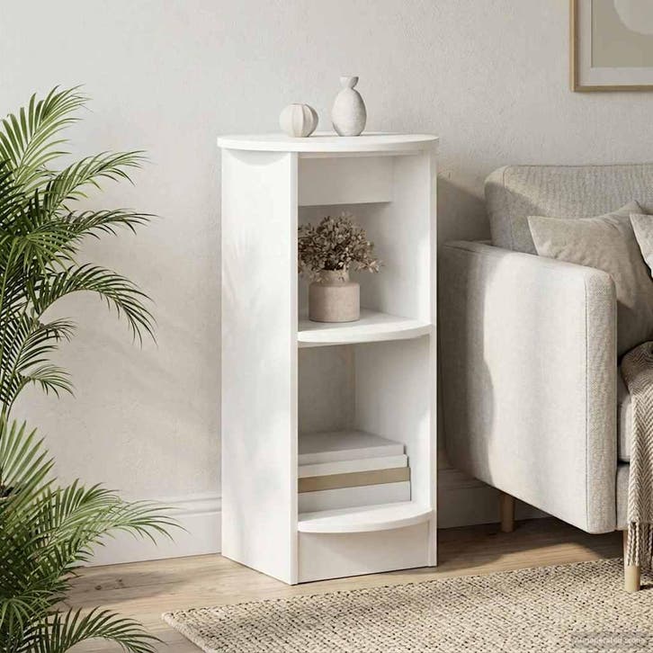 vidaXL Bijzetkast Wit Geconstrueerd hout, Huis en Inrichting, Kasten | Buffetkasten, Nieuw, Minder dan 50 cm, Overige houtsoorten