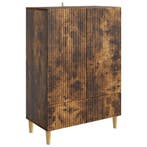 vidaXL Dressoir met lade Gerookt eiken 66 x 34,5 x 95 cm, Verzenden, Nieuw, Overige houtsoorten, Minder dan 50 cm