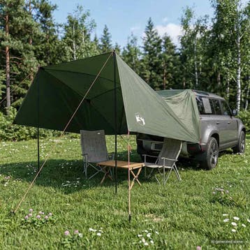 vidaXL Autotent 308 x 215 x 220 cm Legergroen Polyester en, Verzenden, Nieuw, Tot en met 2
