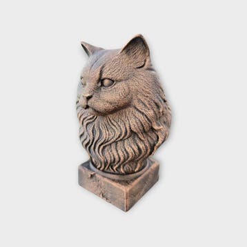 Bust of a Britisch long hair cat statue - home decor cat lov, Verzenden, Nieuw