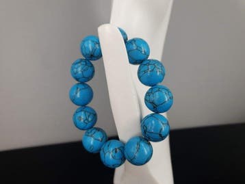 Natural Turquoise Gemstone Circuit: 15 cm - 16,5 cm / Gratis
