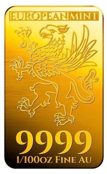 1/100 Troy Ounce - Goud .999 - European Mint - Verzegeld
