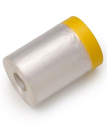 Masking Tape Beige met Folie - 55 cm * 33 mtr (Gereedschap), Doe-het-zelf en Verbouw, Schildersmaterialen, Ophalen of Verzenden