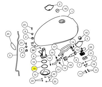 Royal Enfield ORING FUEL PUMP MODULE, SKIRT - 148119A Int..., Verzenden, Nieuw