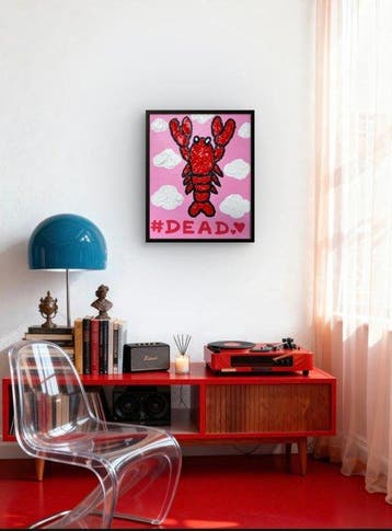 Johanne8 (1974) - DEAD (RED LOBSTER), Antiek en Kunst, Kunst | Schilderijen | Modern