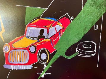 Jean-Michel Basquiat - Untitle (Car) (1987), Antiek en Kunst, Kunst | Tekeningen en Foto's