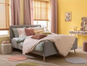 Nieuw bed Jill 160x200cm nu €249,00, Ophalen, Beige, 200 cm, Stof