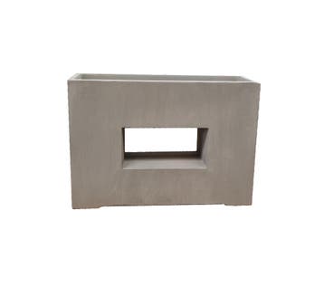 Plantenbak Fiberclay 75x27x52 cm Taupe, Tuin en Terras, Bloembakken en Plantenbakken, Verzenden, Nieuw