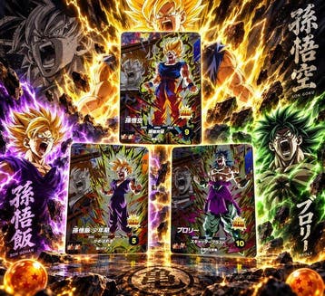 Bandai - 3 Card - Dragon Ball, Dragon Ball Z - Son Goku, Nieuw