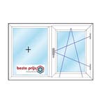 Dakkapel kozijn PVC 120x80 150x80 120x110 150x110 200x110, 75 tot 150 cm, Kunststof, Raamkozijn, Nieuw