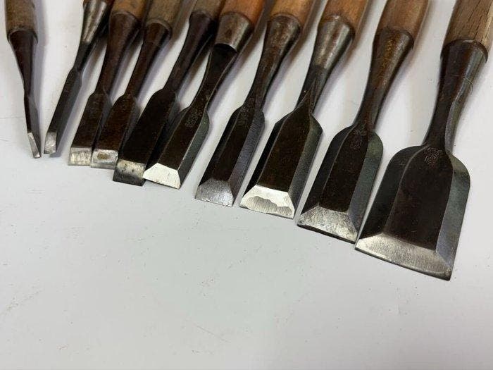 Premium pakket van 10 vintage Japanse beitels (Nomi) -, Antiek en Kunst, Antiek | Overige Antiek