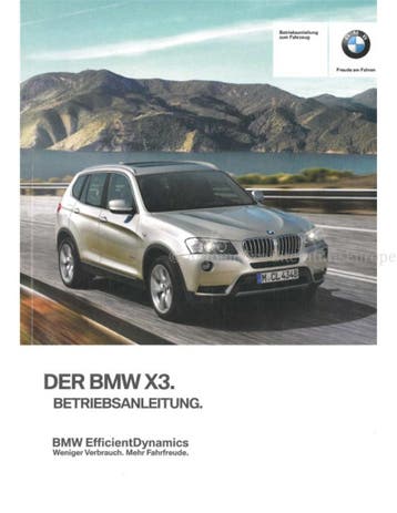 2013 BMW X3 INSTRUCTIEBOEKJE DUITS, Auto diversen
