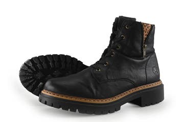 Rieker Veterboots in maat 42 Zwart, Verzenden, Zwart, Overige typen, Zo goed als nieuw