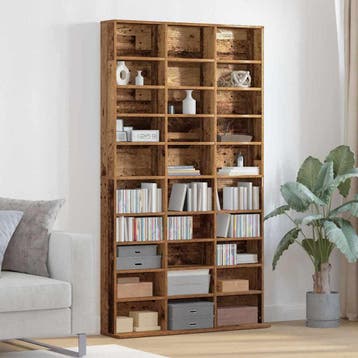 vidaXL CD Kast met plank Oud hout 101 x 23 x 177,5 cm, Verzenden, Nieuw