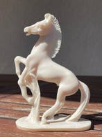sculptuur, Rearing Stallion - 20 cm - Albast