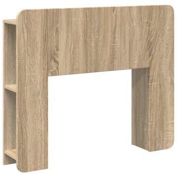 vidaXL Hoofdeinde kas met opslag Sonoma Eiken Bewerkt hout, Verzenden, Nieuw, Bruin, Hout