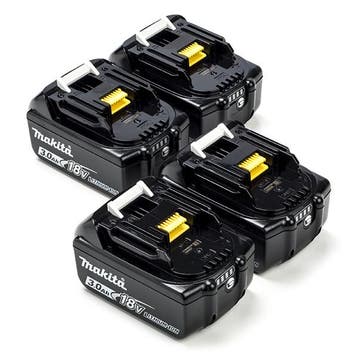 Startset: 4x Makita BL1830B / 18V LXT accus 18, origineel, Verzenden, Nieuw