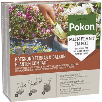 Pokon terras & balkon planten kokos potgrond compact | 20, Verzenden