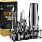 Strex Cocktail Set Zilver RVS 21 Delig (750ml) - Incl. NL, Huis en Inrichting, Keuken | Keukenbenodigdheden, Verzenden, Nieuw