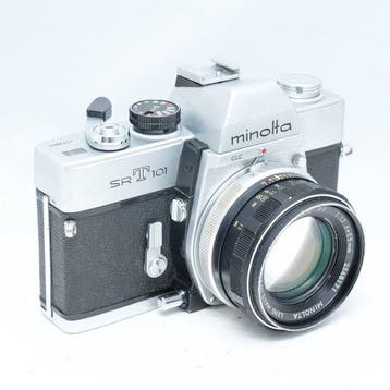 Minolta SRT 101 + MC Rokkor-PF 1,7/55mm | Analoge camera, Nieuw