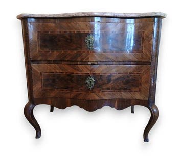 Commode - Hout, Marmer - Zuidduitse Louis XV/Loui