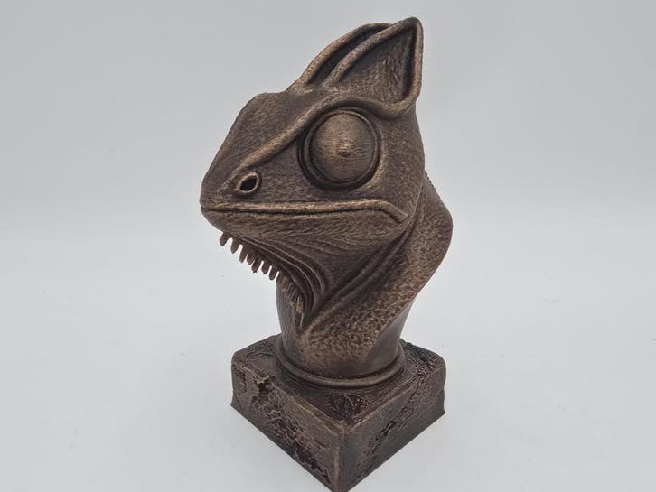 Bust of a Chameleon statue - home decor lover gift him her h, Verzamelen, Beelden en Beeldjes, Nieuw, Verzenden