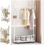 Kledingrek met Legplank en Wielen – Vrijstaand en Metaal, Verzenden, Nieuw