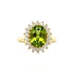Lady Di ring 14 krt - Lime, Sieraden, Tassen en Uiterlijk, Ringen, Ophalen of Verzenden, Nieuw