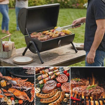 Draagbare Houtskool BBQ Grill - Compacte Barbecue voor Campi, Verzenden, Nieuw