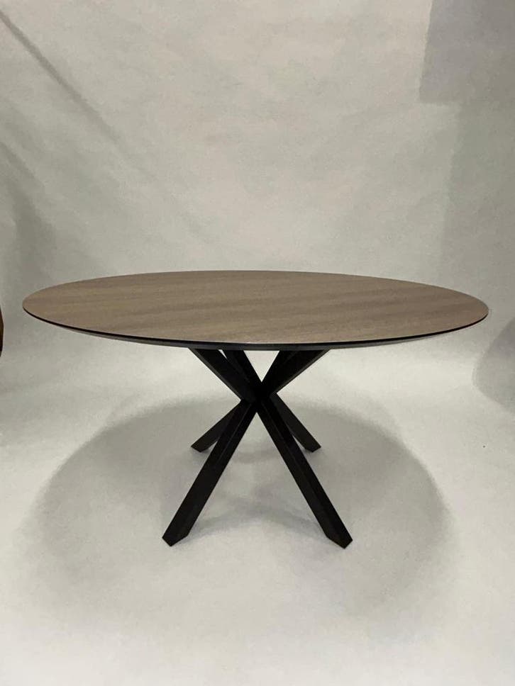 HPL Eetkamertafel met onderstel, Huis en Inrichting, Tafels | Eettafels, 100 tot 150 cm, 100 tot 150 cm, Rond, Vijf personen of meer