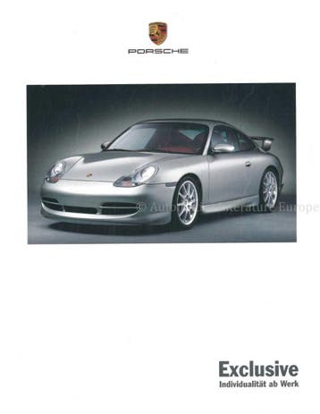 2000 PORSCHE 911 | BOXSTER EXCLUSIVE BROCHURE DUITS, Boeken, Nieuw, Porsche, Author