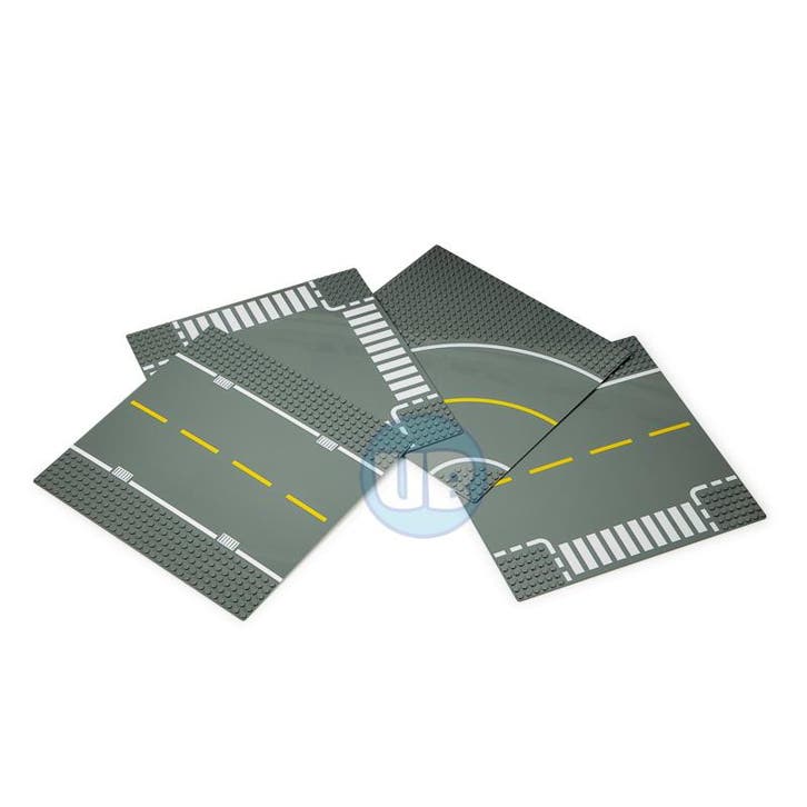 City wegenplaten met gele belijning - voordeel pakket 4, Kinderen en Baby's, Speelgoed | Bouwstenen, Nieuw, Verzenden