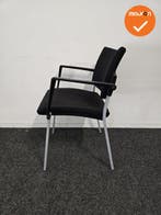Drentea vergaderstoel zwart 4-poots (Vergaderstoelen), Vergader- of Presentatieruimte, Ophalen of Verzenden, Gebruikt, Stoel