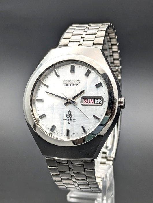 Seiko - Type II - JDM Day-Date - Vertical Stripe Dial -, Sieraden, Tassen en Uiterlijk, Horloges | Antiek