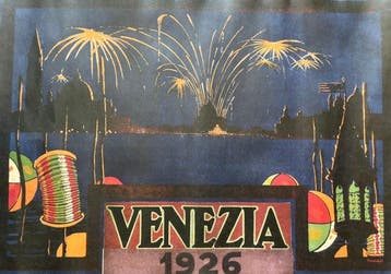 Tanozzi - Venezia 1926 – Festa Notturna in Laguna – Poster -